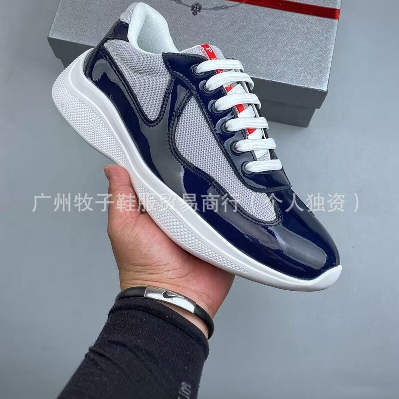 Putian Shoes Foreign Trade Cross-Border Prada America's Cup Men's and Women's Versatile Large Size Casual Sports Shoes