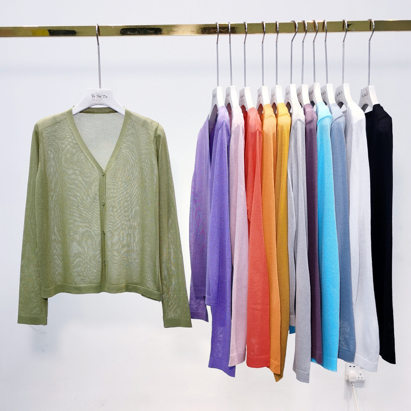 Sun Protection Knitwear 2022 Long-Sleeve Air Conditioning Cardigan for Women, Summer Thin Korean Style Outerwear, in Stock, Loose Fit Sun Protection Knitwear 2022 Long-Sleeve Air Conditioning Cardigan for Women, Summer Thin Korean Style Outerwear, in Stock, Loose Fit