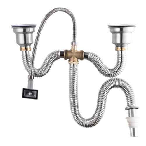 Junyu Bathroom Stainless Steel Kitchen Sink Drainer Double Slot Sink Basin Drainage Accessories Sink Sink Drainer