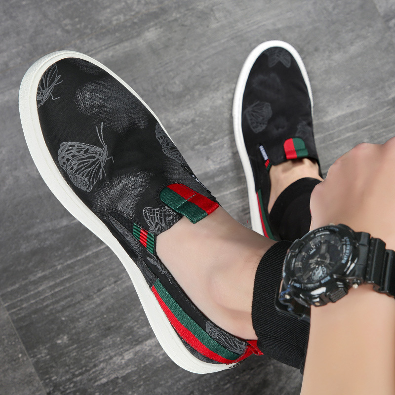 2026 Spring/Summer Ice Silk Cloth Shoes Men's Slip-On Loafers Casual Versatile Sneakers Lazy Shoes 20516