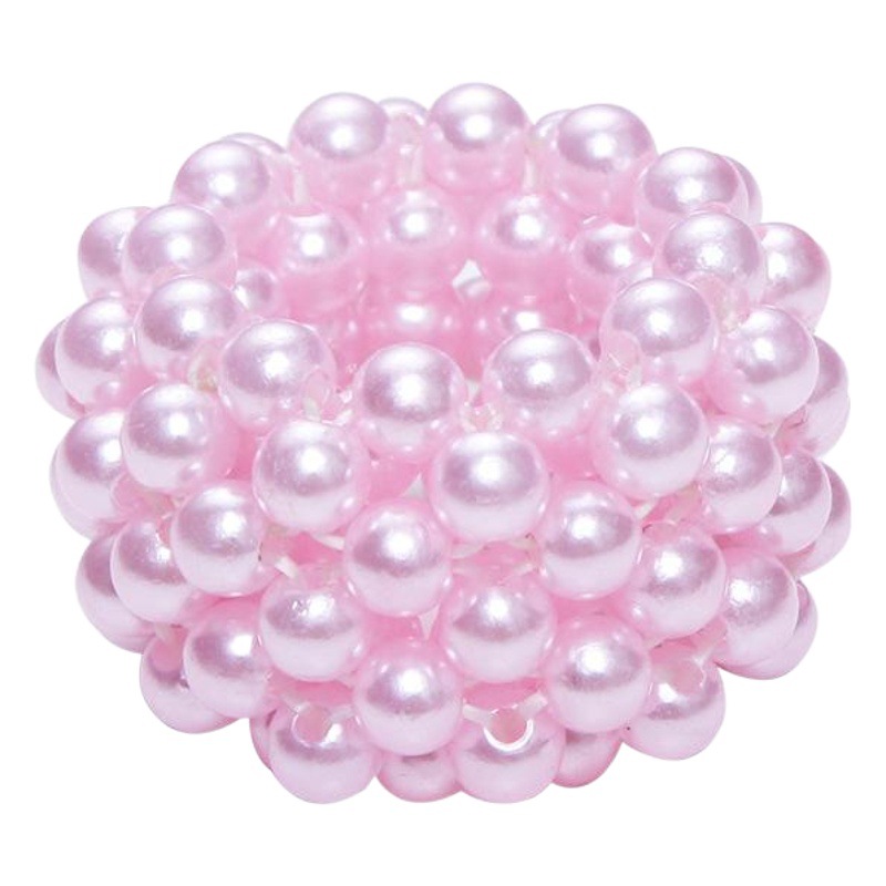 INS Corea del Sur neto rojo perla banda de pelo adulto niños corbata ancha banda de goma corbata ponytail tocado Niña Accesorios de pelo femenino