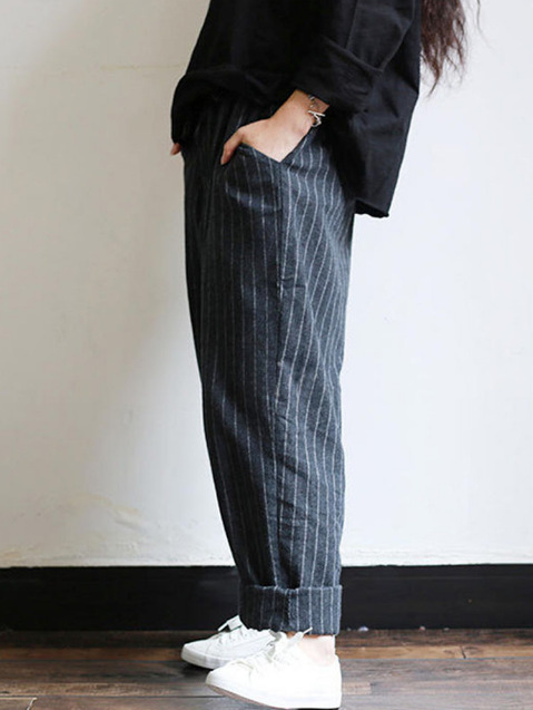 Striped Long Pants Image 3