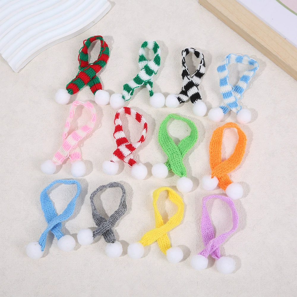 Пятно мини вязаный шерстяной маленький шарф кукла кукла маленькая желтая утка нагрудник украшения