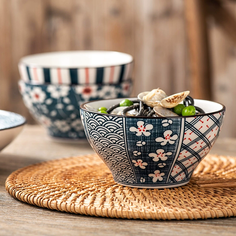 Japanese ceramic tableware, blue and white set, Birthday gift