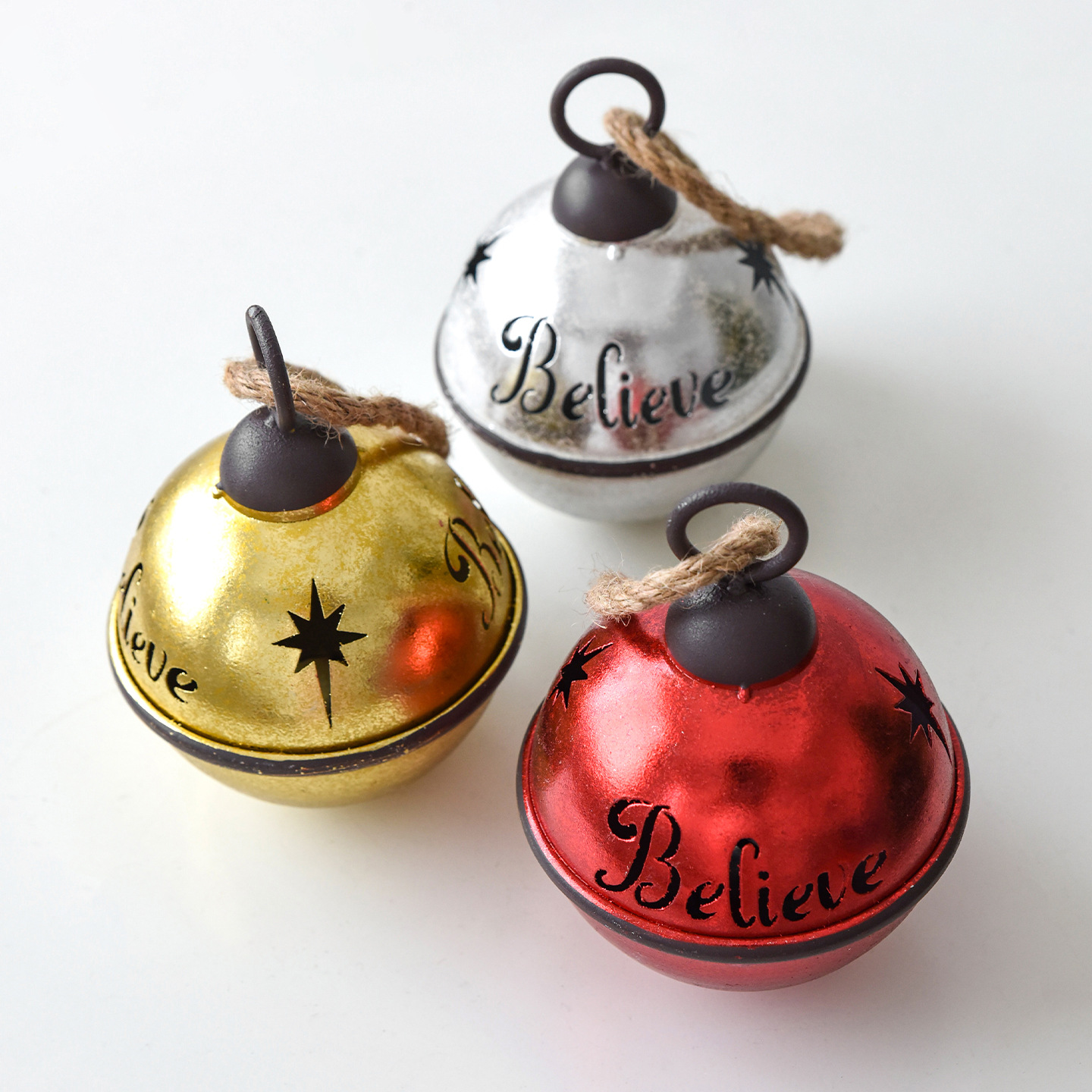 NUCH Iron Tree Pendant - Soundable Christmas Bell Decoration Scene Arrangement_voghion.com