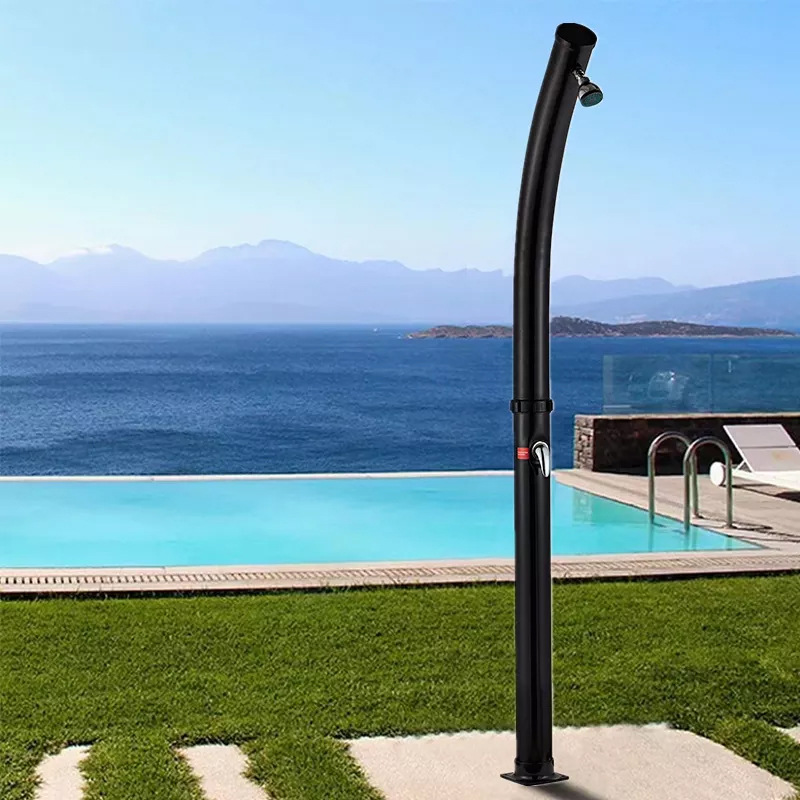 Columna de ducha solar al aire libre codo 20L Villa ducha de jardín ABS360 grado cromado grifo de pulverización