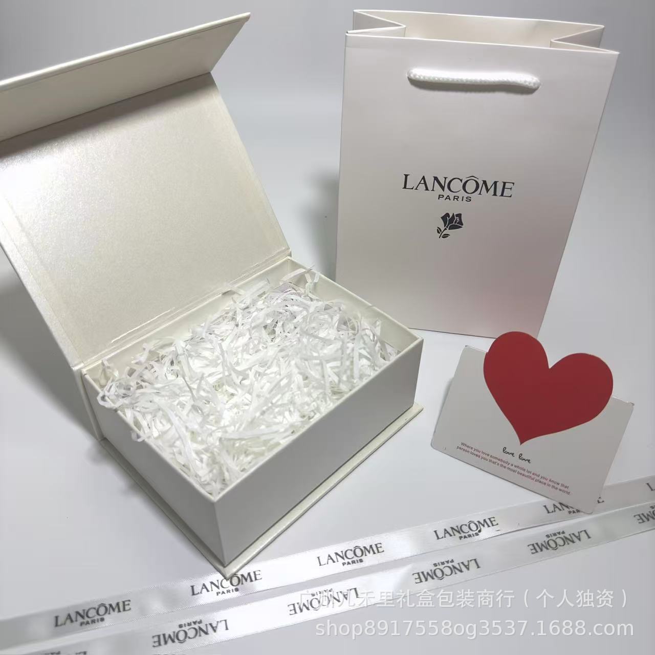 Lan Shu; box set: gift box + gift bag + ribbon + greeting card + raffia