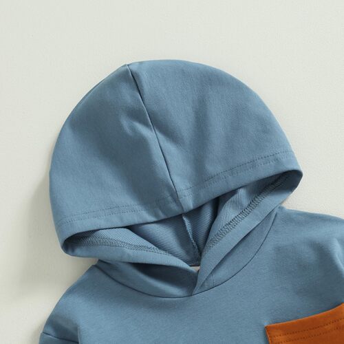 Bestselling Spring New Color Block Cap Hoodie + Sports Shorts 2-Piece Set Pure Cotton