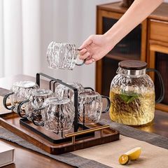 高速高温耐性ガラスドリンクカップセット家庭用ハイエンドおもてなしウォーターカップハンドル付きティーセットティーカップデフォルト