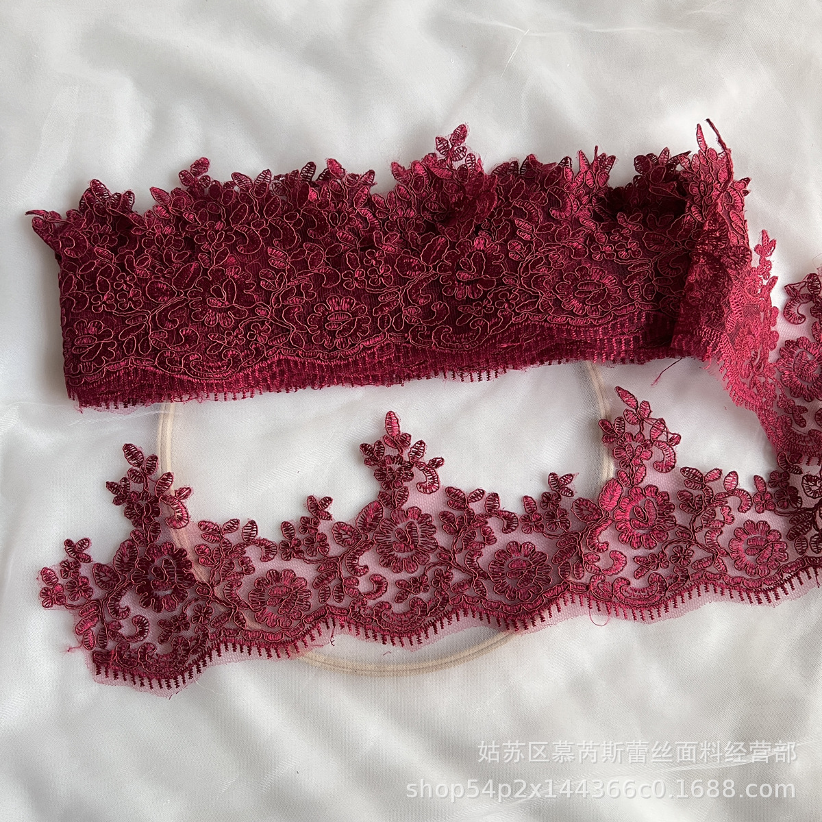 车骨花边刺绣彩色车骨花边条码婚纱礼服裙摆蕾丝花条diy蕾丝辅料