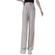 2025 Summer New Style Dosing Ice Silk Straight Pants Women's Slimming plus size Fashion High Waist Loose All-match Casual Pants