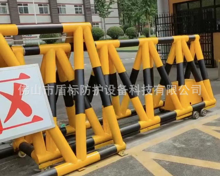 盾标电动拒马防恐全自动伸缩移动拒马路障远程对讲开关控制拒马桩-阿里巴巴