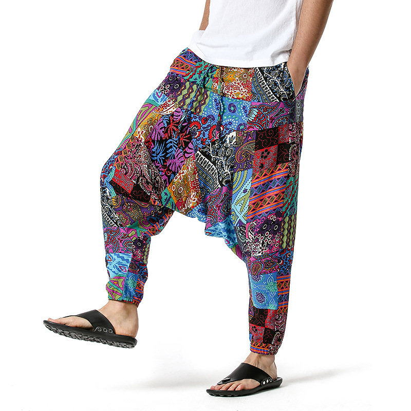 men's and women's foreign trade Harun yoga pants loose bohemian pants hanging pants moth pants 24