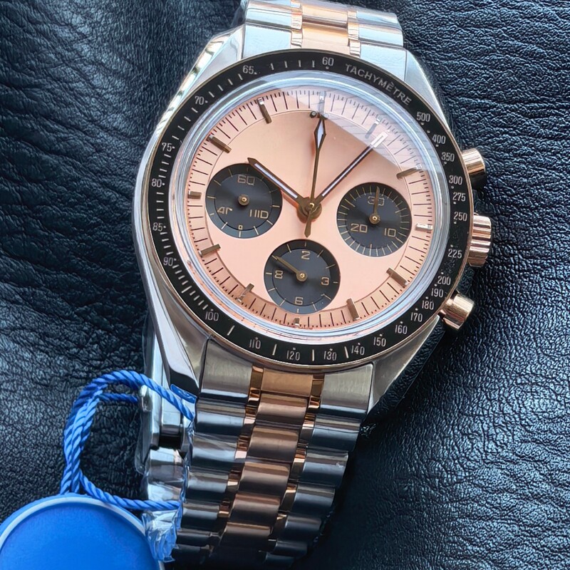 Men's mechanical watch, Moon Phase, Planetary, Speedmaster series, three-dial, six-hand, multi-function chronograph, fully automatic mechanical watch Men's mechanical watch, Moon Phase, Planetary, Speedmaster series, three-dial, six-hand, multi-function chronograph, fully automatic mechanical watch