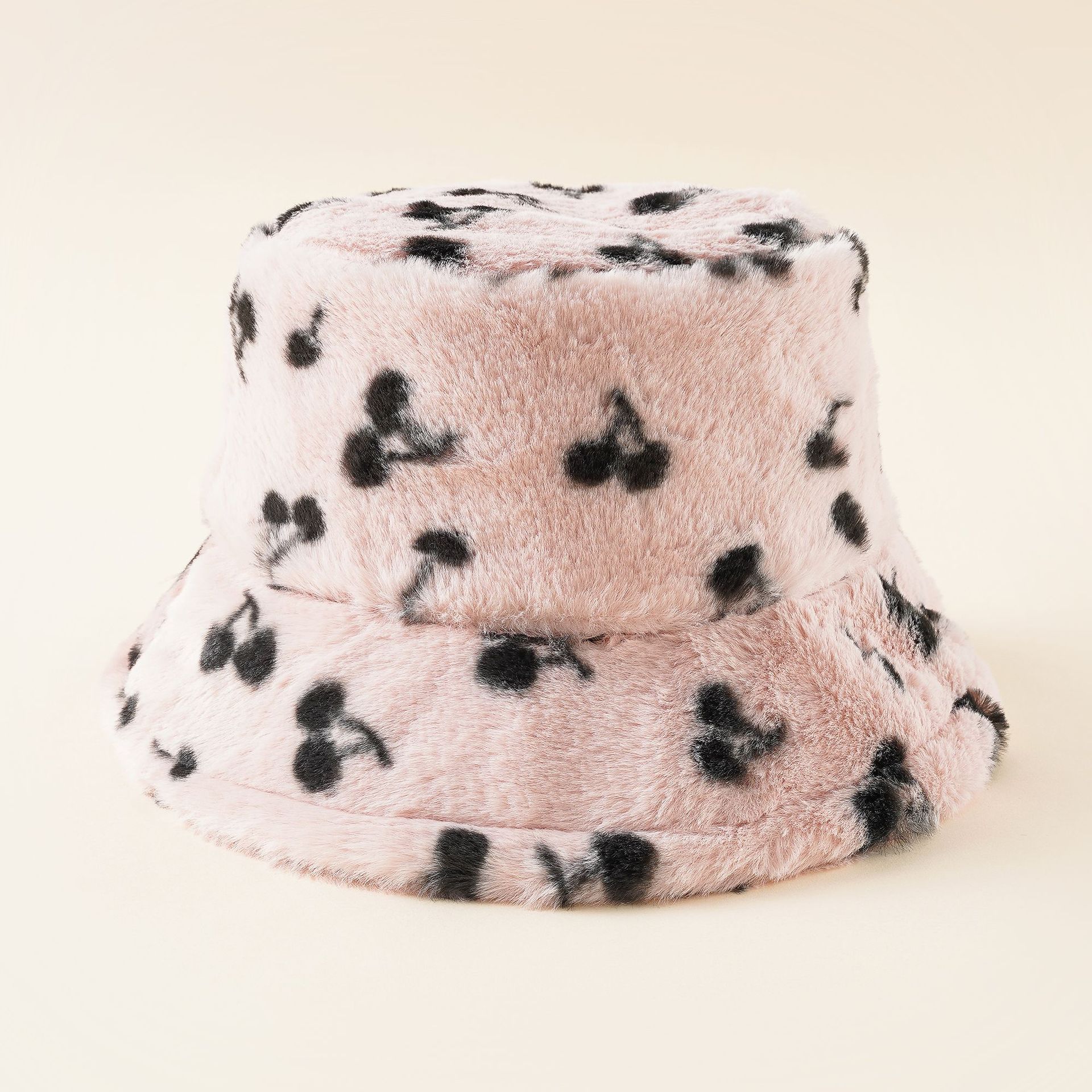 Invierno felpa caliente pescador sombrero femenino coreano moda japonesa moda felpa plana superior cuenca sombrero moda