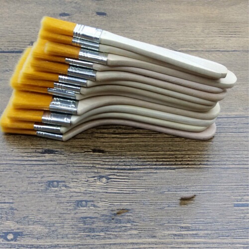 Manufacturer wholesales No. 1-12 wooden handle nylon hair oil painting board children's paint brush art acrylic industrial paint brush
