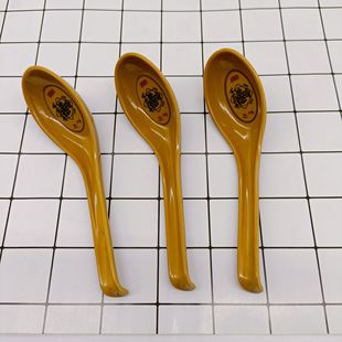 One dollar store yellow 0053 spoon fortune into treasure spoon imitation porcelain spoon one dollar a wholesale supply