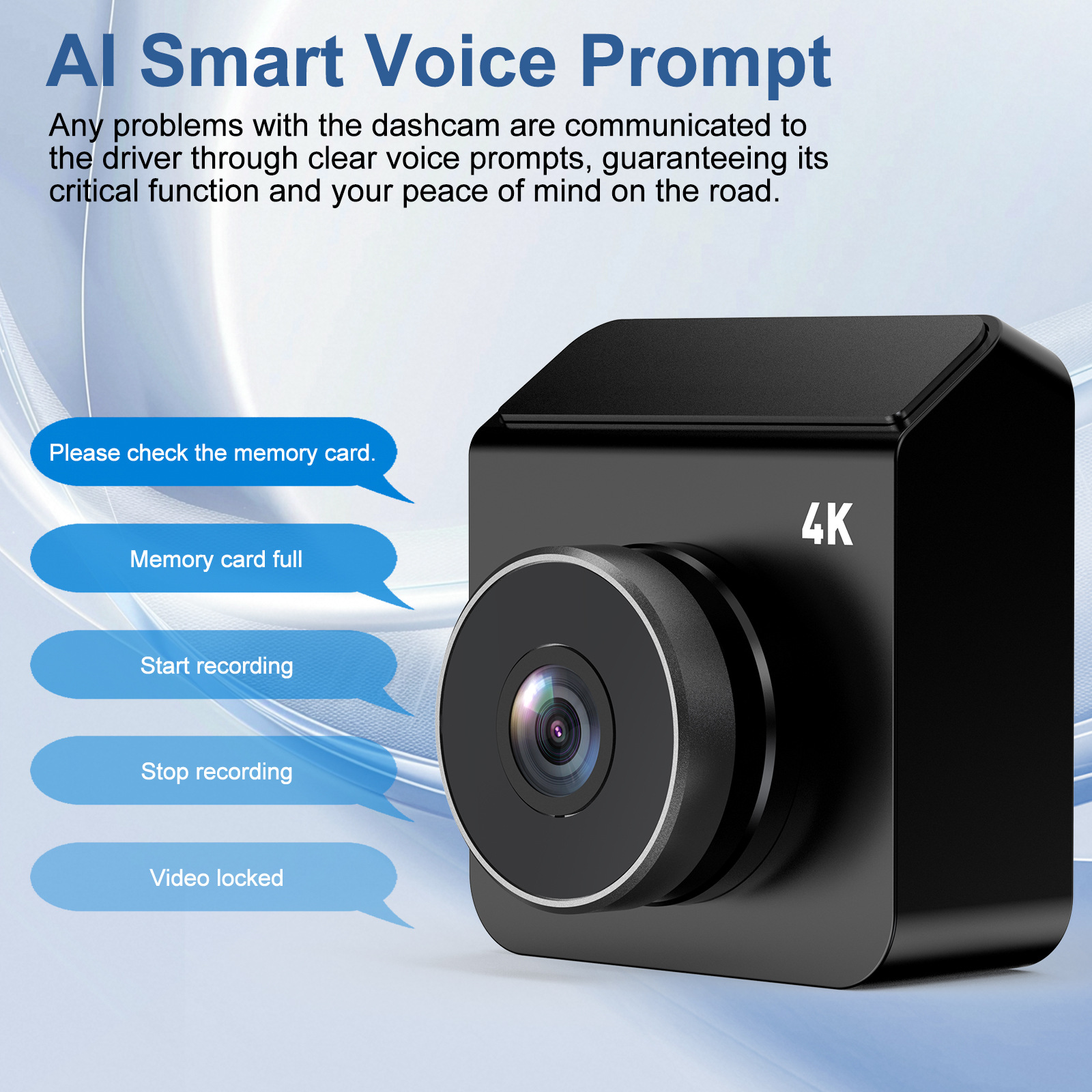 V63 4K+1080P Front and Rear Dual Recording Dash Cam GPS Parking Monitor