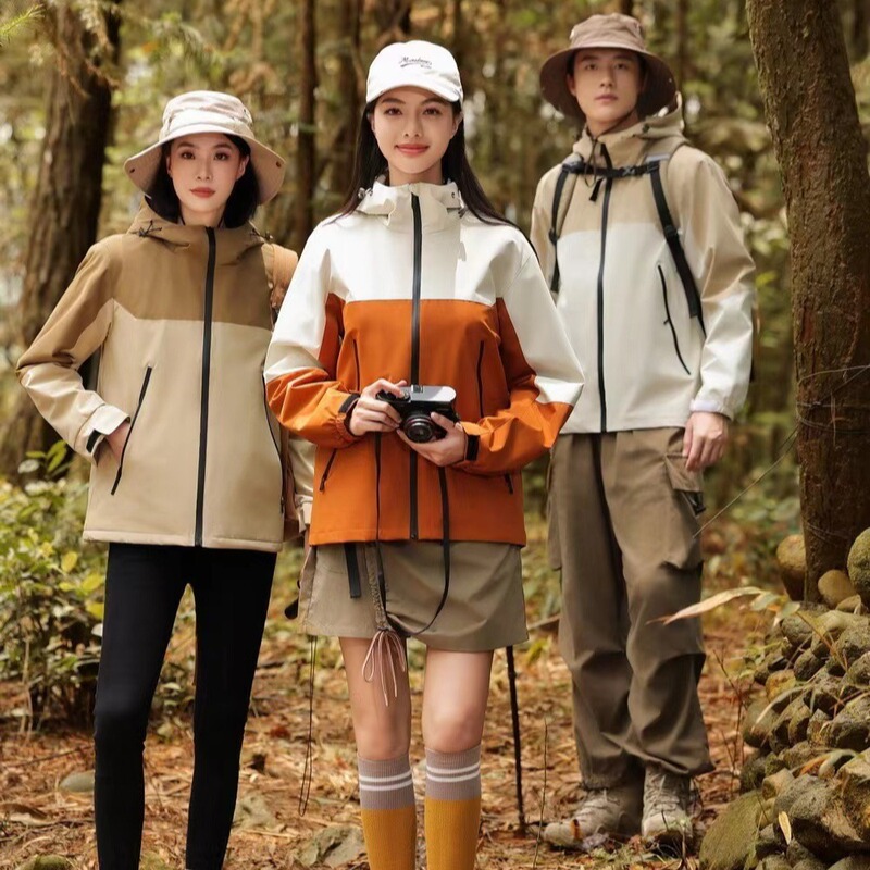 Soft Shell Jacket, Windproof Sports Mountaineering Clothing, Men's Cycling Jacket, Single-Layer Workwear, Waterproof Outdoor Mountaineering Clothing