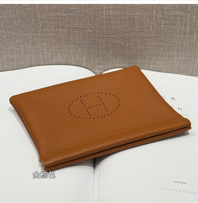 H 本革携帯電話バッグ第一層牛革ライチ柄大容量化粧品バッグハイエンドラッキー小銭入れ口紅バッグ|undefined