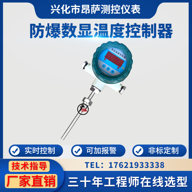 防爆型温度声光报警仪开关智能数显控制仪一体式双输出温度传感器