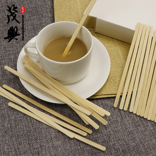Disposable bamboo coffee stick single packing bamboo stick coffee stir stick 140mm