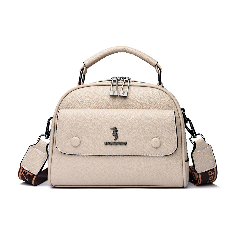 2024 Spring/Summer New Small Square with Multiple Layers, Wide Straps, Versatile Style, Mom's Handheld Bag, Single_voghion.com
