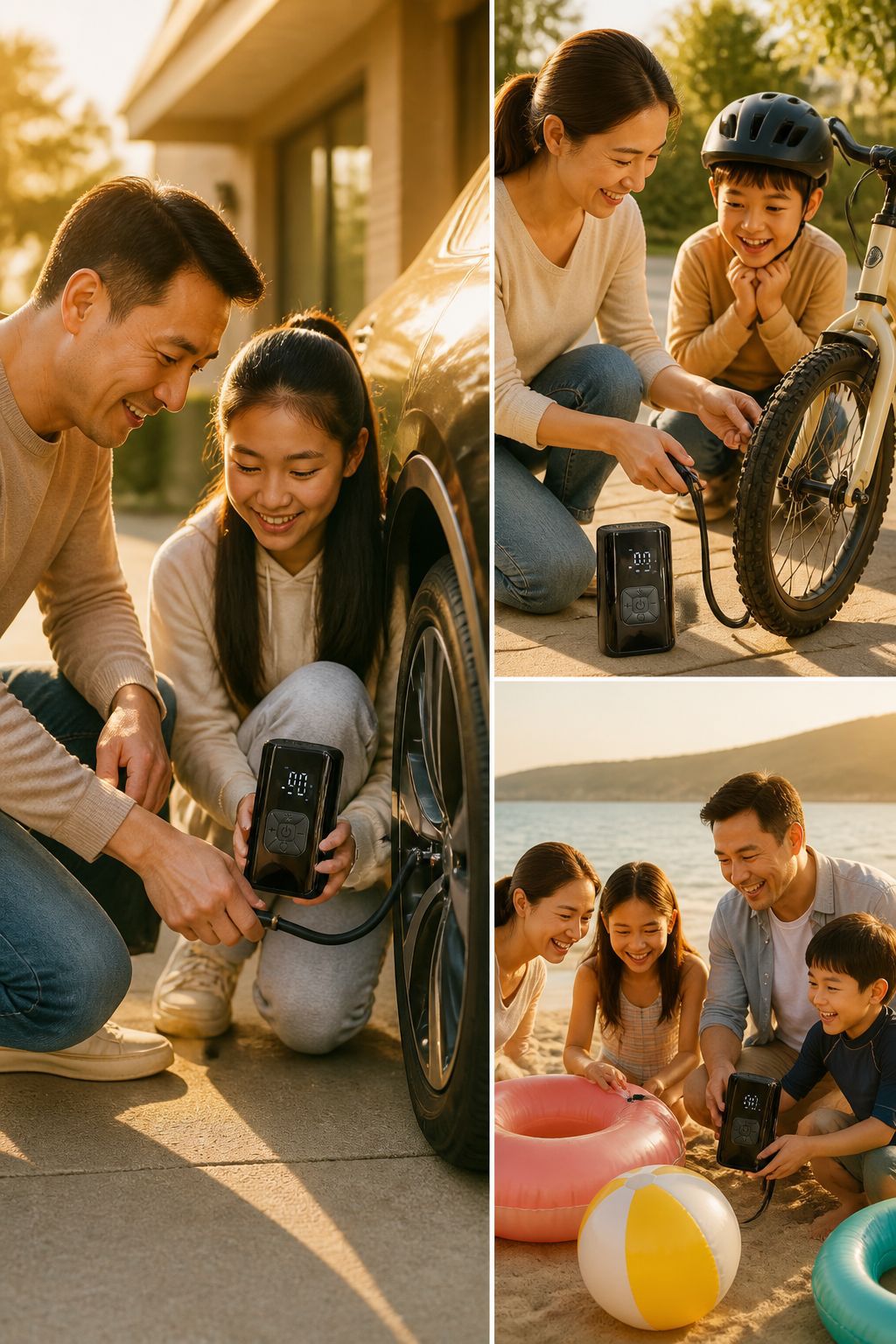 Cross-border car air pump, wireless digital display car air pump, multifunctional portable high-pressure car tire inflator
