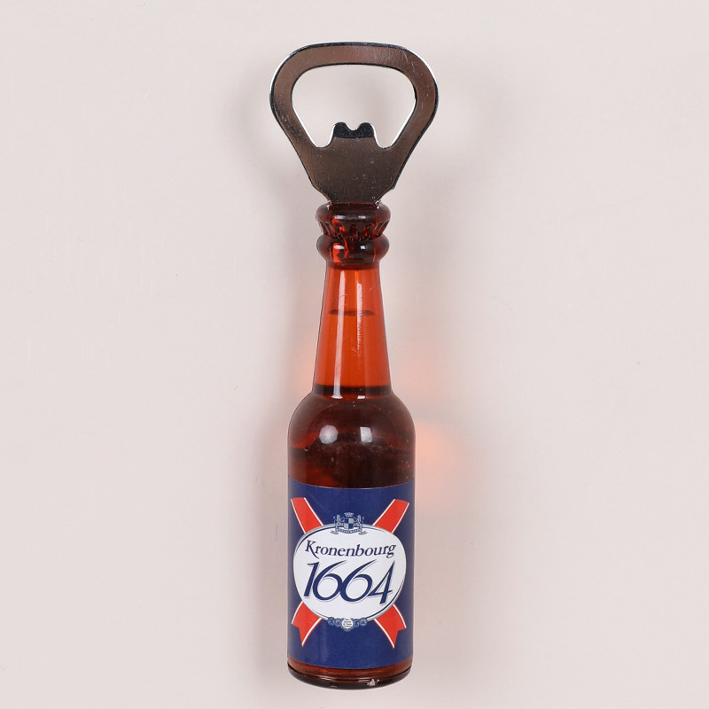 Refrigerador transfronterizo apertado abrebotellas de cerveza, sonido de vibración, apertura de botellas de imán creativo multifuncional, vino doméstico