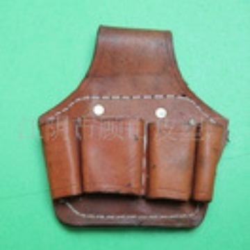 廠家直供四孔頭層牛皮佩帶式工具套