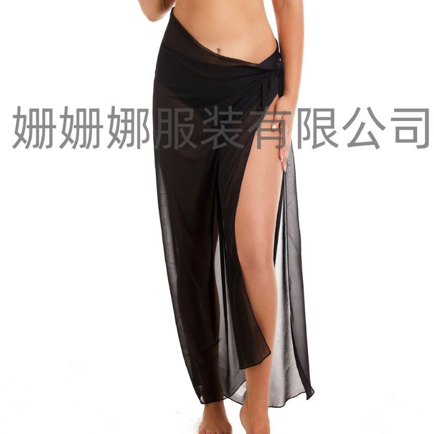 Amazon Transfronteriza Popular mujer sarong traje de baño blusa gasa larga Bikini playa traje de baño delantal abrigo falda