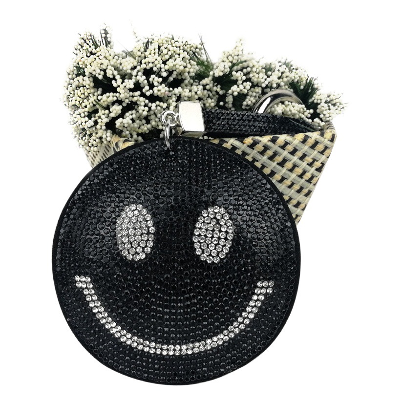 Llavero de Carita Sonriente de Aleación de Zinc Decorativo para Bolsos y Llaves de Automóvil