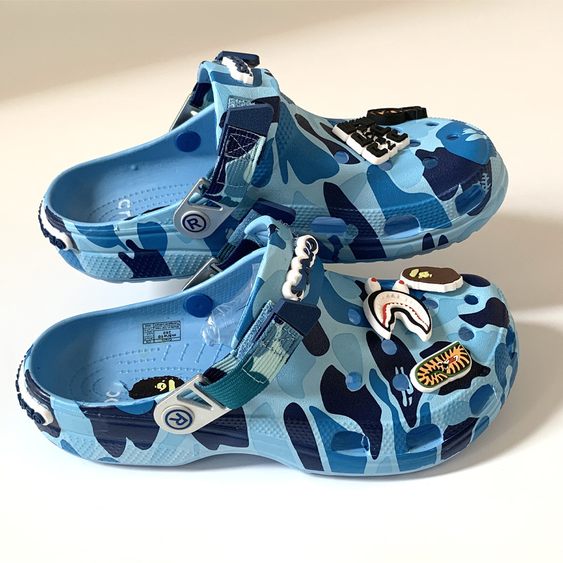 Beipu Collaboration Model Ape Camouflage Beach Shoes, Low-Top Casual Velcro Sandals, Unisex Slippers Beipu Collaboration Model Ape Camouflage Beach Shoes, Low-Top Casual Velcro Sandals, Unisex Slippers