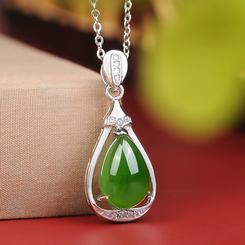 Очищенная яшма из старинного материала не jade, подвеска из белого нефрита, образец серебро 925, оптовая