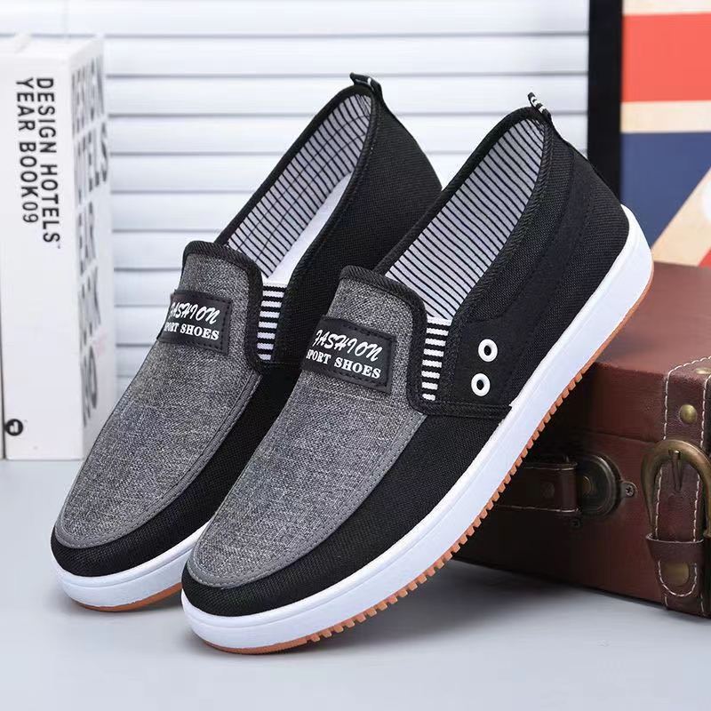 2025 Old Beijing Cloth Shoes New Canvas Shoes Men's Flats Sneakers Low-Top Slip-On Work Casual Shoes