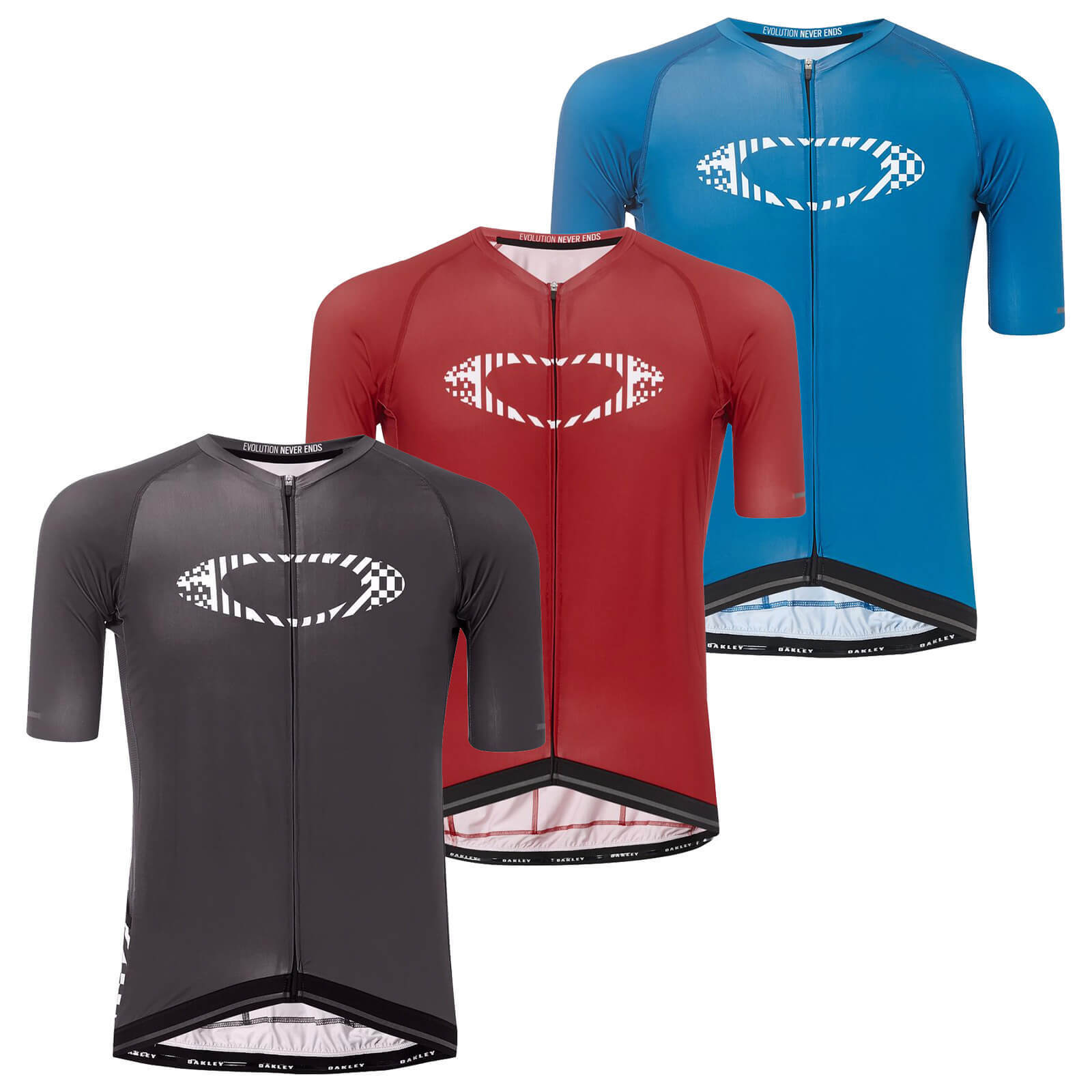 Oakley Men's Short-Sleeved Spring and Summer New Cycling Jersey Suit Top Breathable