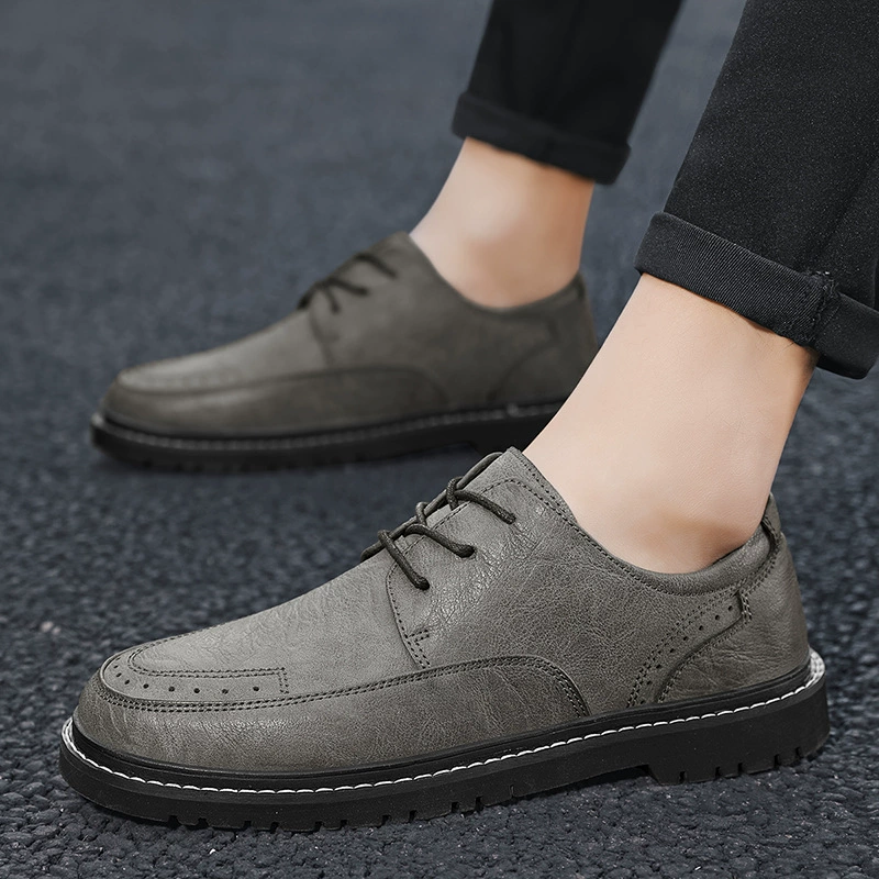 S1605 Мужские Туфли-броки Martin, низкие кожаные туфли, маленькие кожаные туфли, модная повседневная обувь, универсальная Уличная обувь