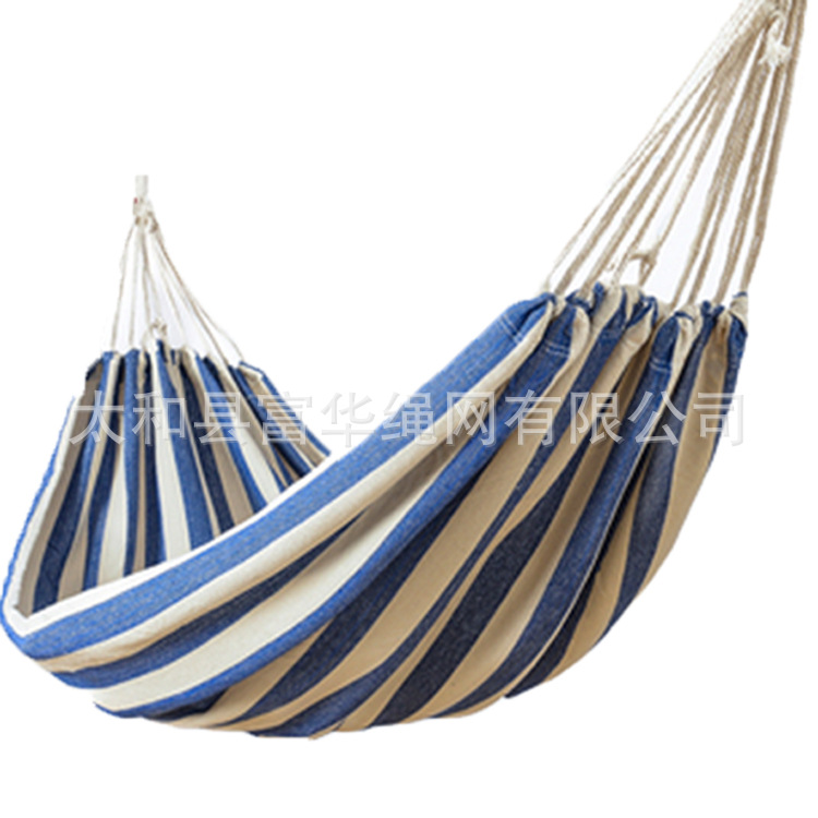 Fuhua hamaca al aire libre Individual Doble columpio estudiante interior dormitorio engrosada lona camping anti-Flip hamaca
