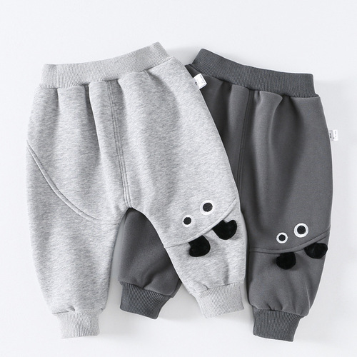 Baby Thicker Pants Winter Boys Toddler Casual Pants Fleece Infants Long Pants Girls Baby Bottoms Winter Clothing Trendy