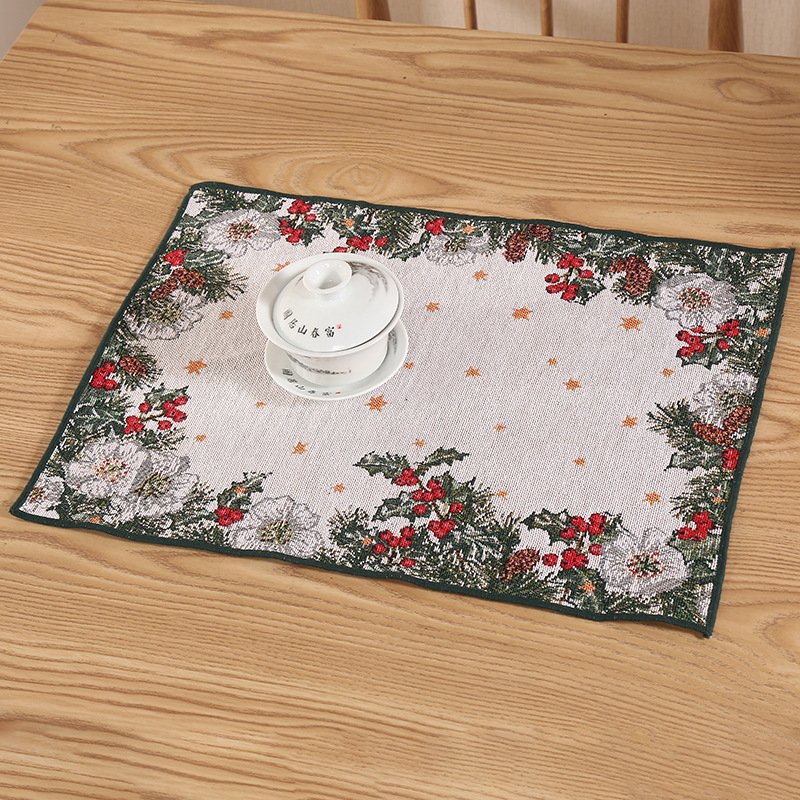 2024 nuevo cojín de Navidad cojín de muñeco de nieve de Navidad cojín de mesa de decoración familiar cojín de mesa de Navidad Jacquard
