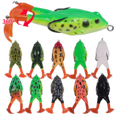 Floating water 10 colors 12g water surface tractor rotating propeller frog duck lure floating fake bait soft bait