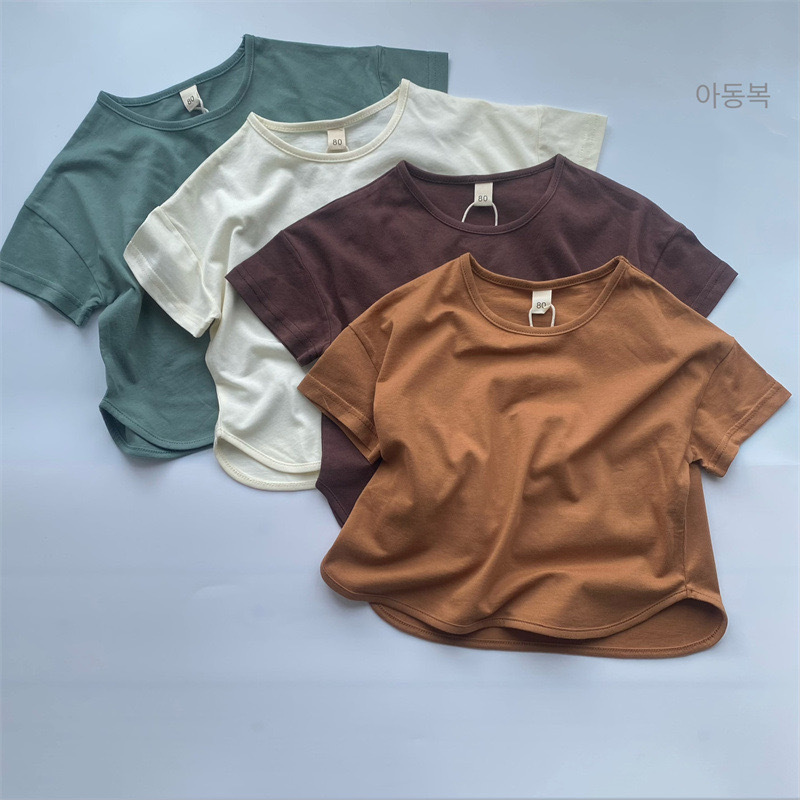 Children's summer cotton soft short sleeve T-shirt