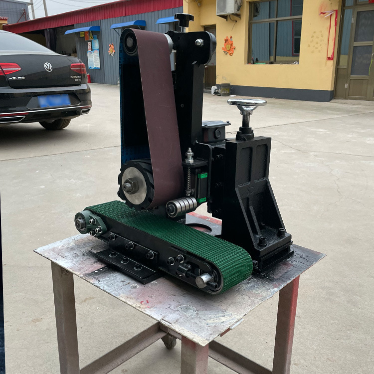 小型平面砂光机砂带抛光铝板不锈钢拉丝除锈去毛刺铜板打磨一体机