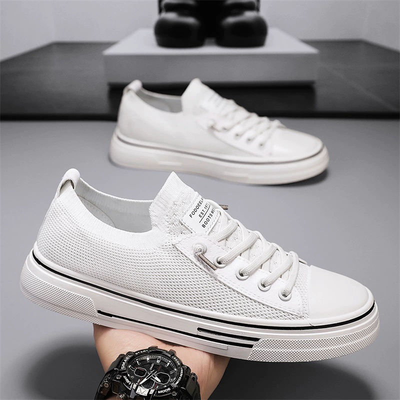 Мужская обувь Летняя тенденция Один педаль повседневная обувь студенческая обувь холст туфель низкий бот обувь мужская дышащая сетчатая обувь