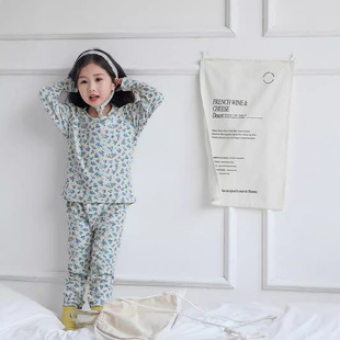 Children's home clothes girls pajamas baby underwear suit de Rong lace women's spring and autumn home clothes manufacturers wholesale