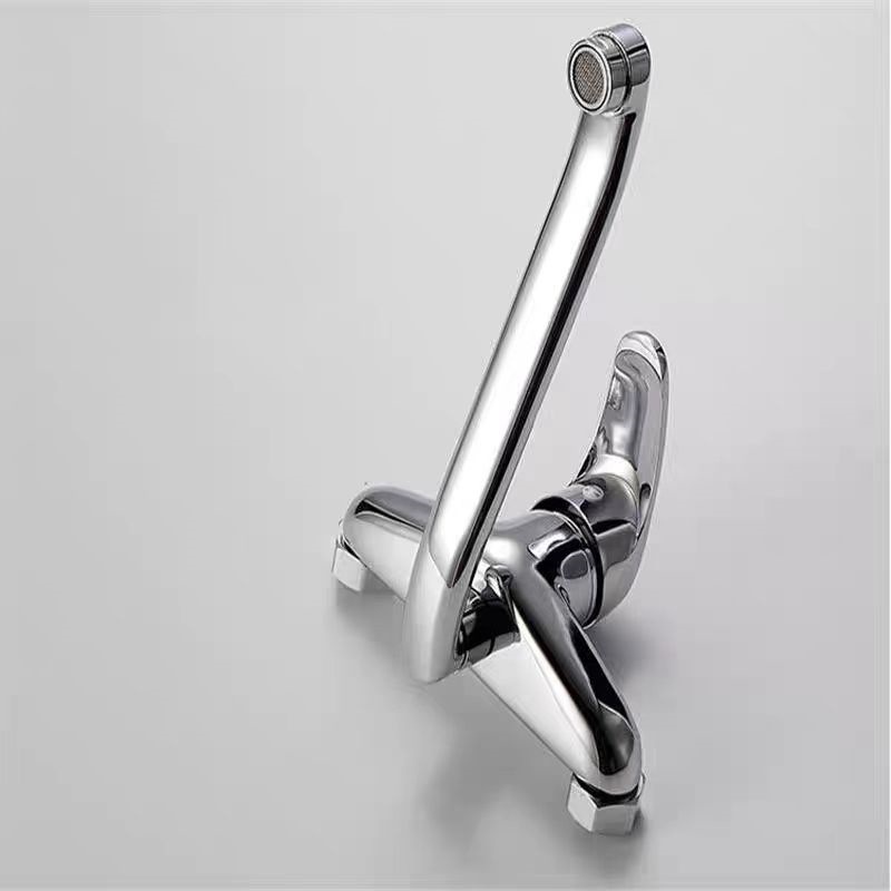 Two-hole concealed installation of Jishi Duo mixed water kitchen balcony faucet, wall-mounted concealed installation of cold and hot sink faucet manufacturer undefined