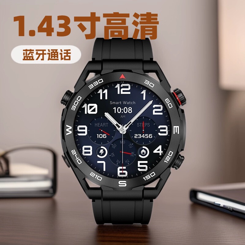 Am13 High-End Brand Amoled Colorful Bluetooth Call Blood Pressure Blood Oxygen Heart Rate In-Stock 1.43 Smart Watch