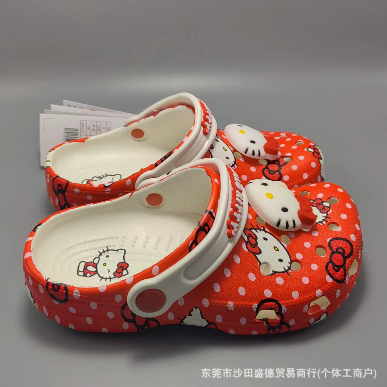 Новый мультяшный тапочки Hello KT Детская пещерная обувь Hello Kitty нескользящая пляжная обувь тапочки садовая обувь