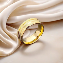 三世情緣磨砂戒指 時尚沙金鈦鋼戒指 歐美跨境手飾品批發