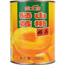 黃桃罐頭碭山特產3公斤大包裝水果糖水對開罐頭蛋糕烘焙原料產地